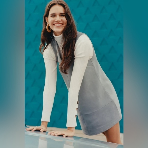 ANTHROPOLOGIE Elizabeth Crosby Princeps Chic Shift VNeck Tank Top Dress - Picture 5 of 12